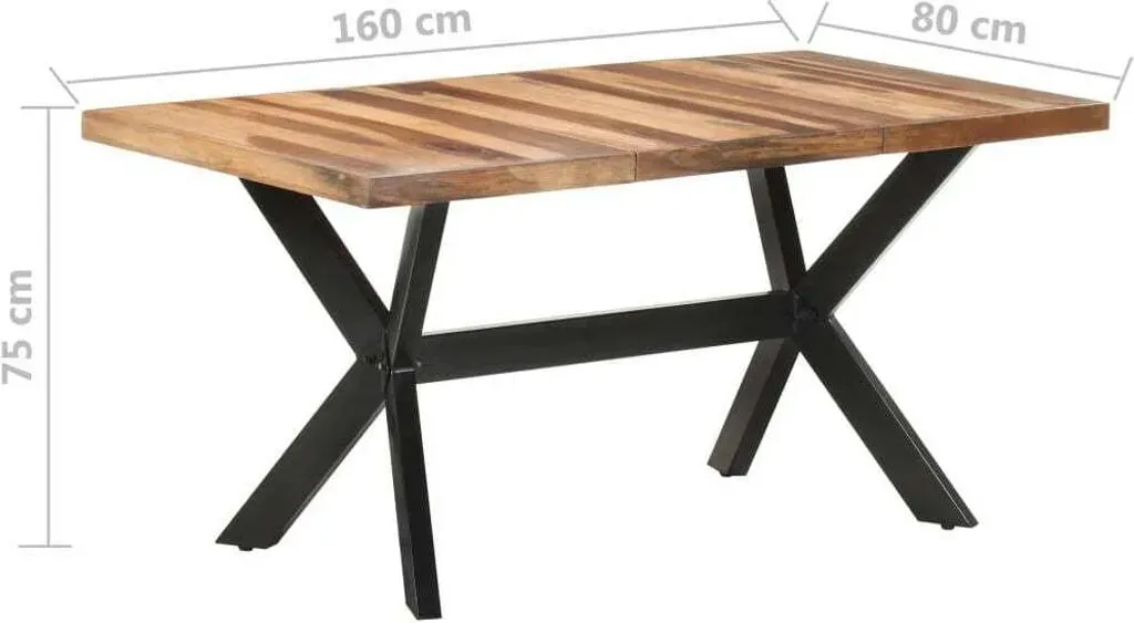 Esstisch 160 x 75 x 80 cm honigfarben