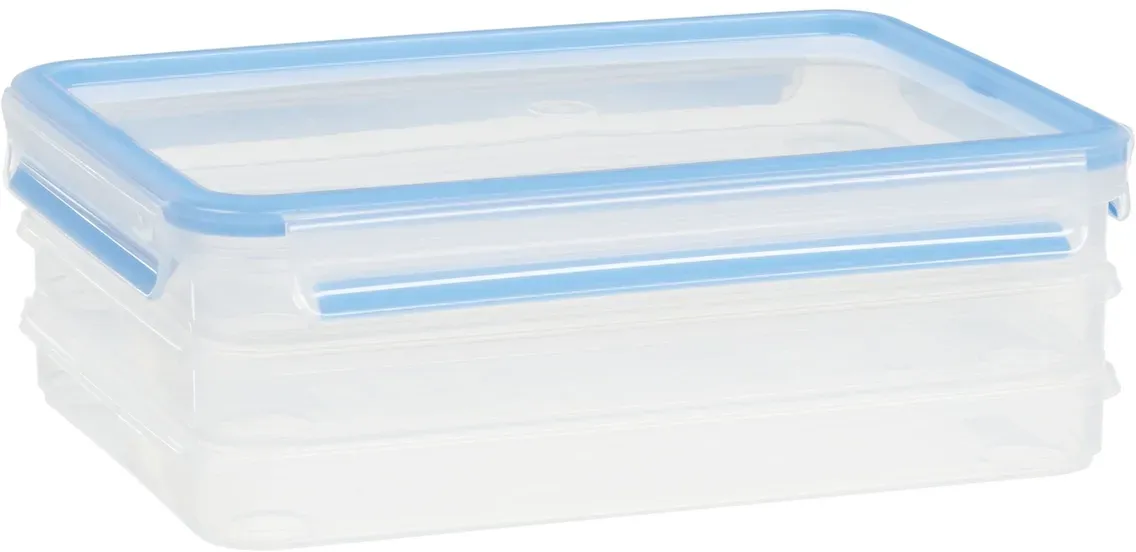 Clip & Close Aufschnittbox blau 1,0 l 4-teilig