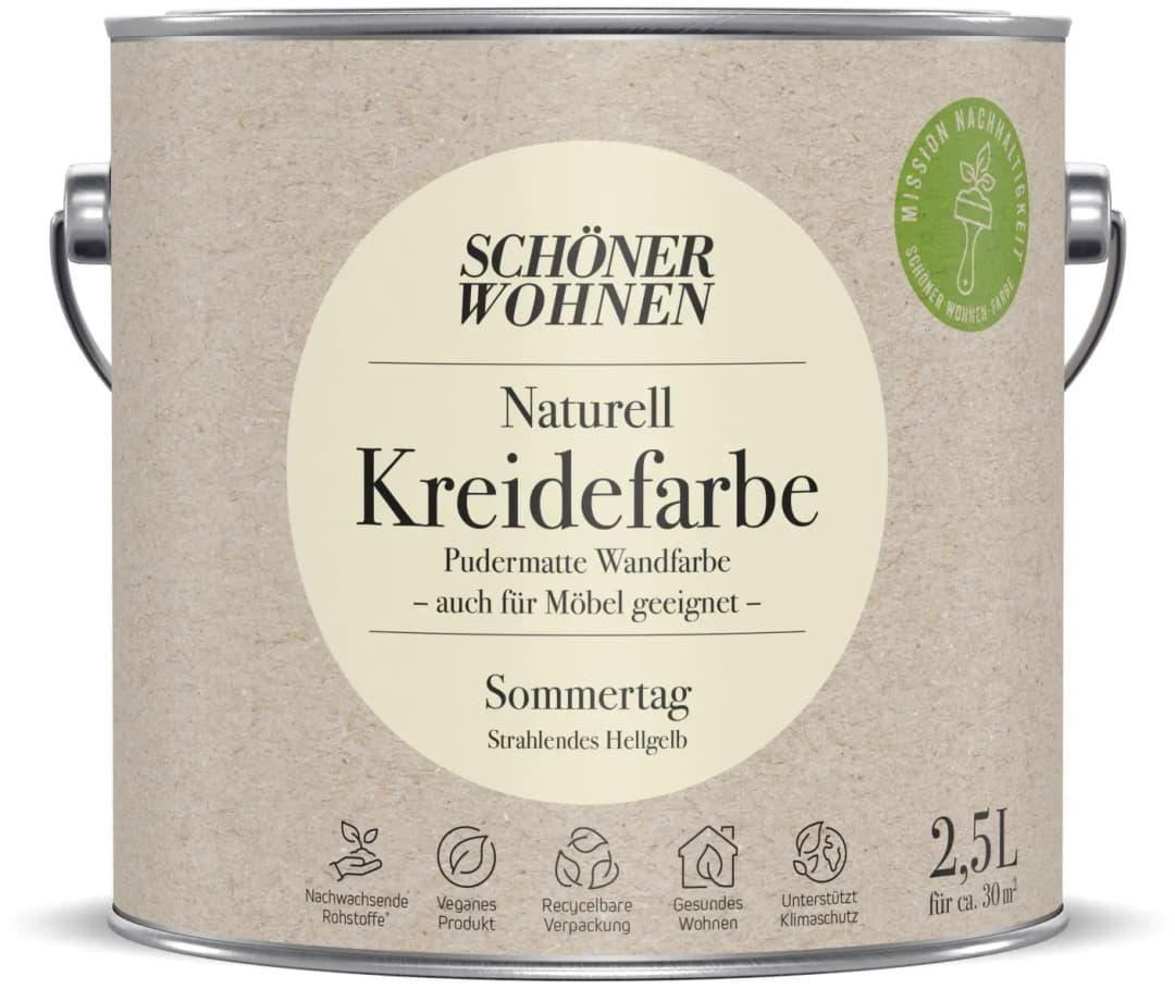 Naturell Kreidefarbe Sommertag Gelb 2,5 l