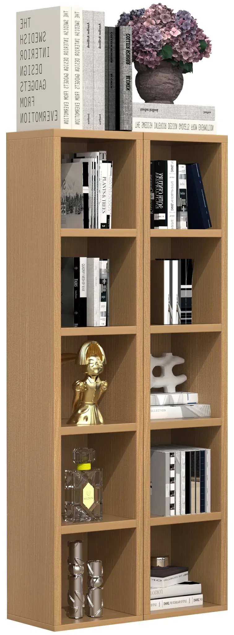Megosa Standregal 40 x 30 x 180 cm Braun