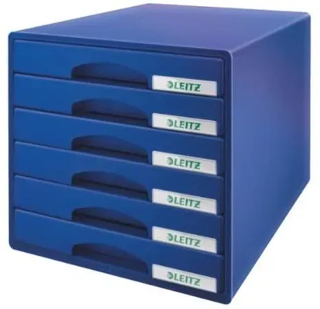 Schubladenbox PLUS 28,7 x 27 x 36,3 cm 6-tlg. blau