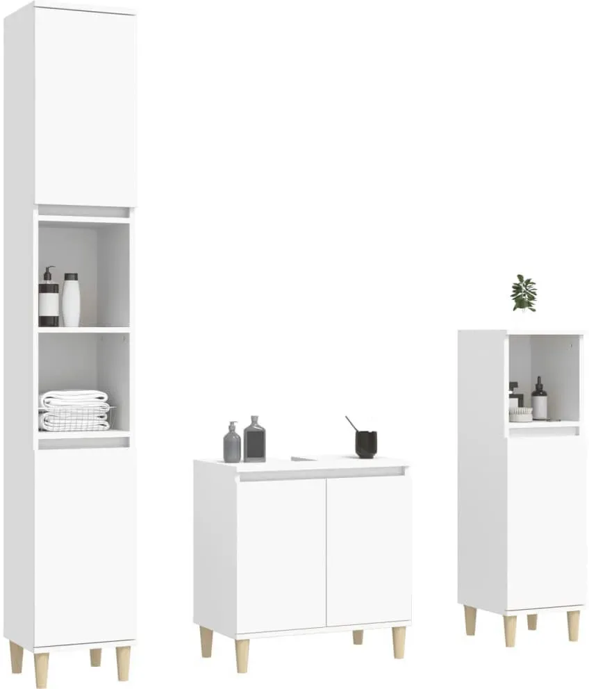 Badmöbel-Set Modell 21 3-tlg. Weiß