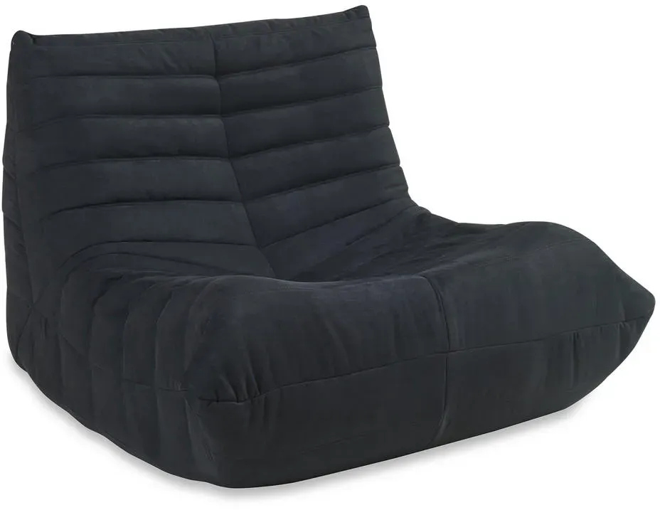Bodensessel Kodsø Mikrofaser 75 x 90 x 100 cm Schwarz