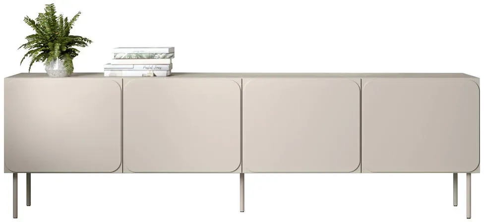 Rafael TV-Lowboard 200x61x40 cm Beige Metall/MDF/Melamin