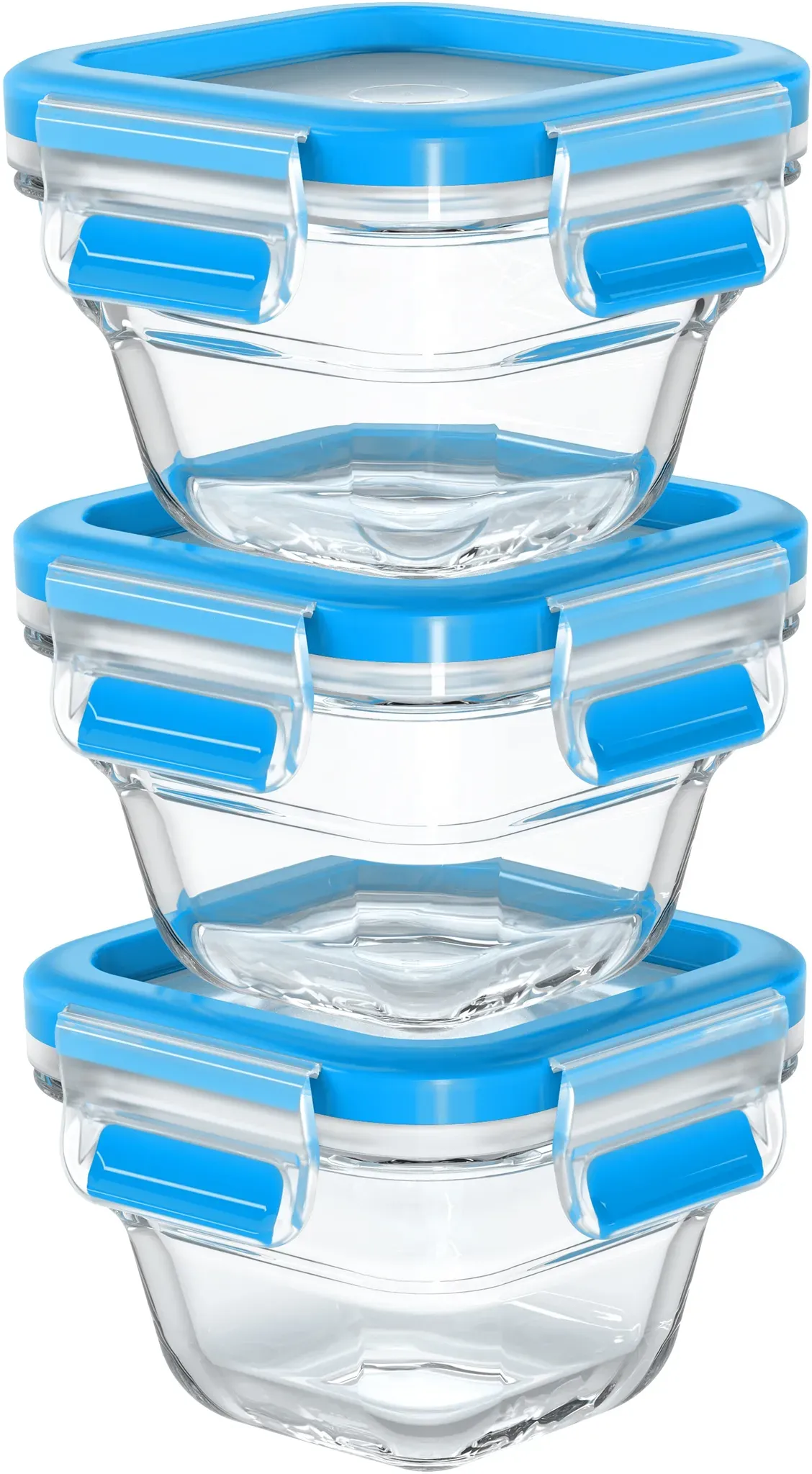 Clip & Close Frischhaltedose blau 10,6 x 6,9 cm 0,18 l 3-teiliges Set