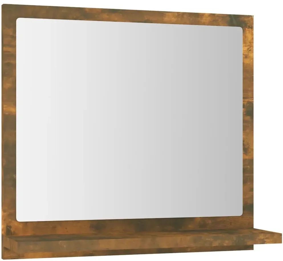 Badspiegel Räuchereiche 40x10,5x37 cm Holzwerkstoff