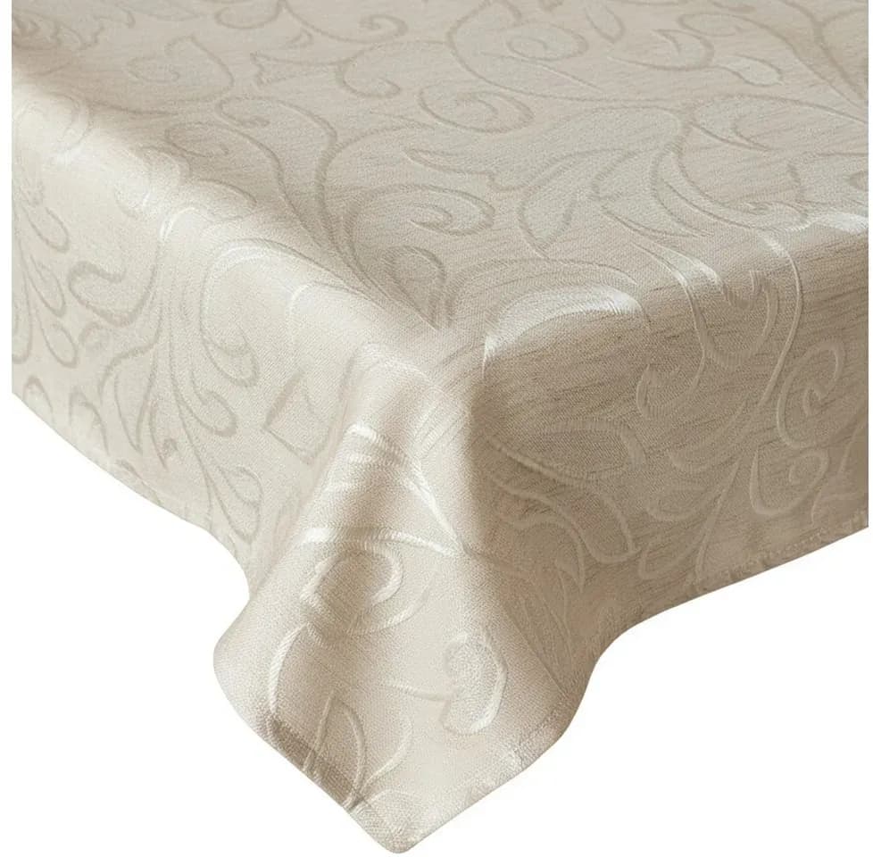 Tischdecke Elegance Leinenoptik 130 x 170 cm Ecru