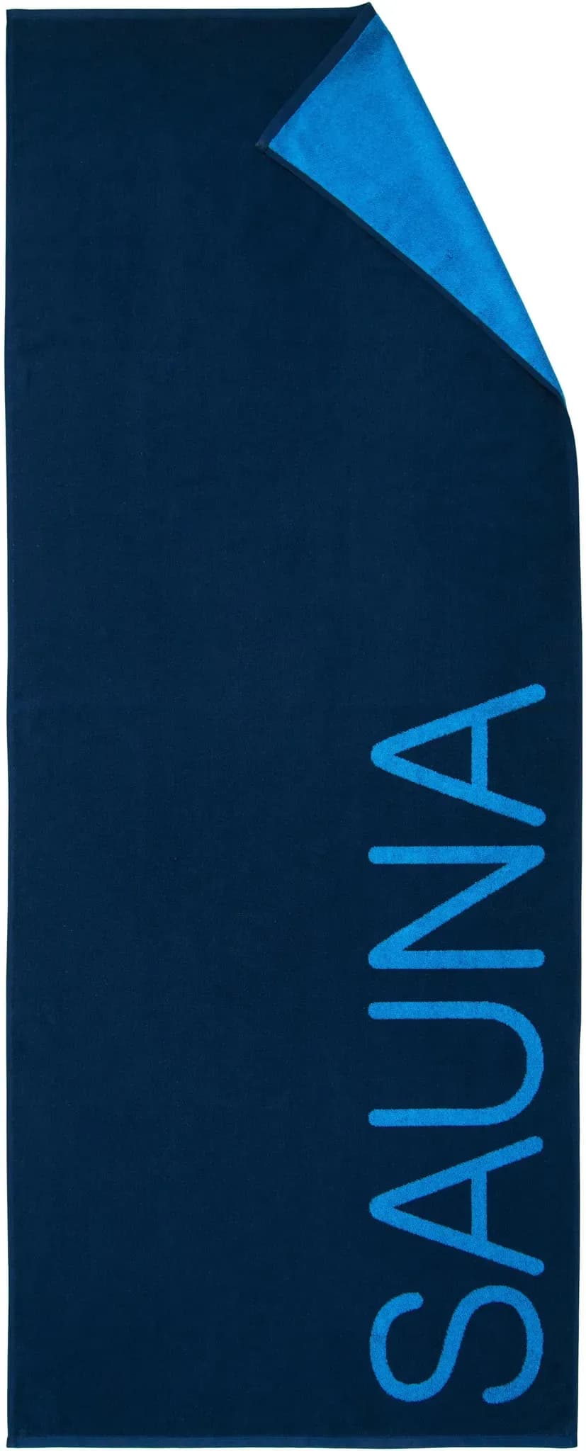 Doubleface Sauna Liegetuch 80 x 200 cm blau