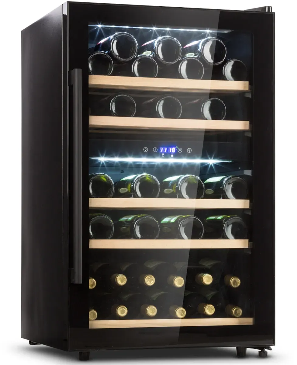 Barossa 40 Duo Weinkühlschrank 2 Zonen 41 Flaschen Glastür Touch LED