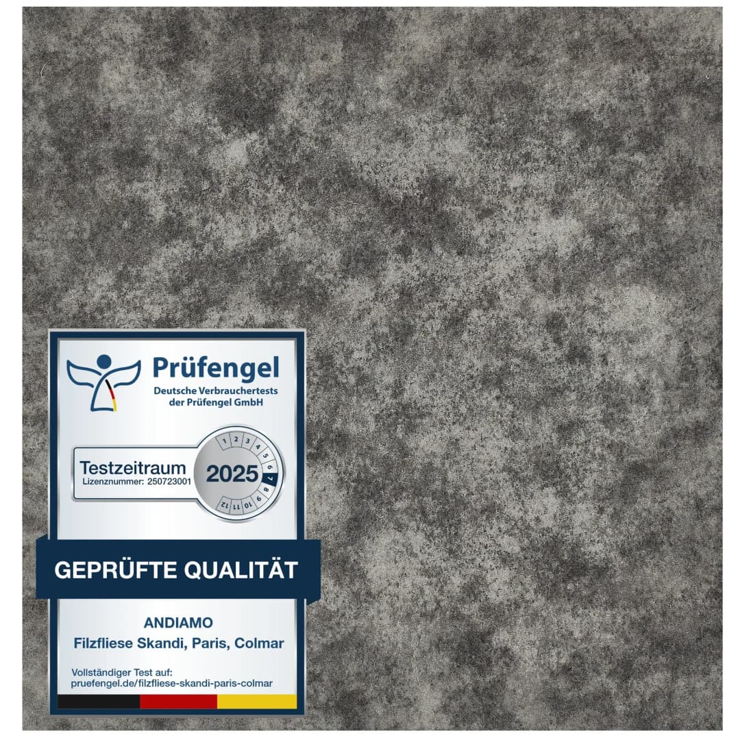 Colmar Teppichfliese 40 x 40 cm Grau/Silber