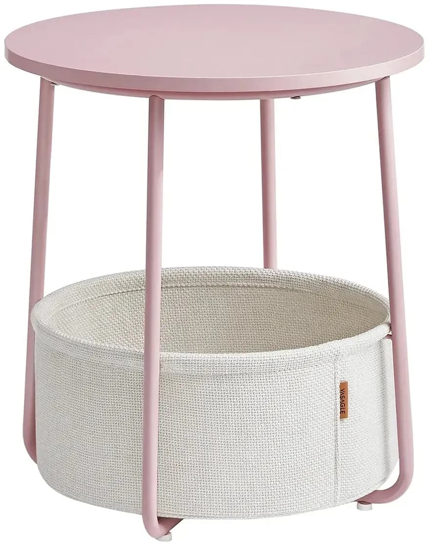 Beistelltisch rund Rosa Spanplatte 45 x 45 x 50 cm