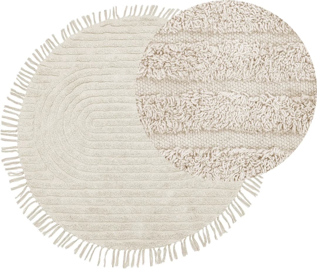 Halfeti Teppich 140 x 140 cm Beige