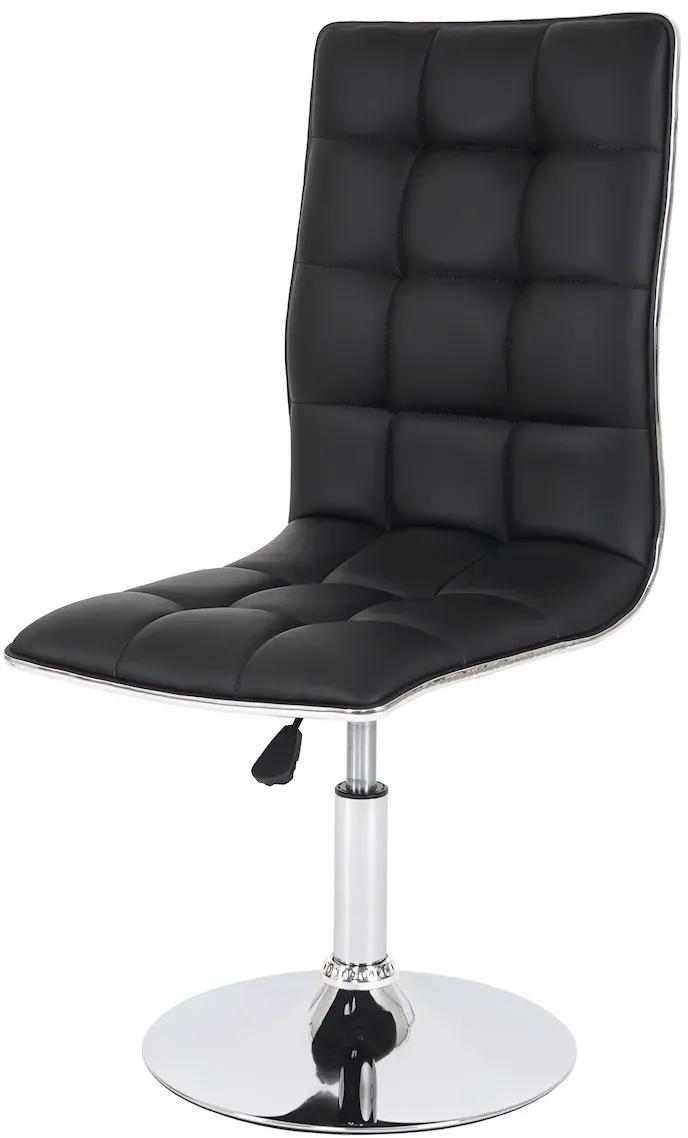 Esszimmerstuhl HWC-C41 Kunstleder schwarz 2er Set