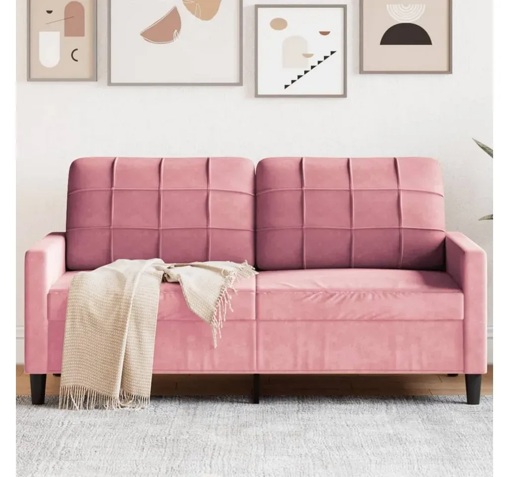 Couch Polyester 2-Sitzer Rosa