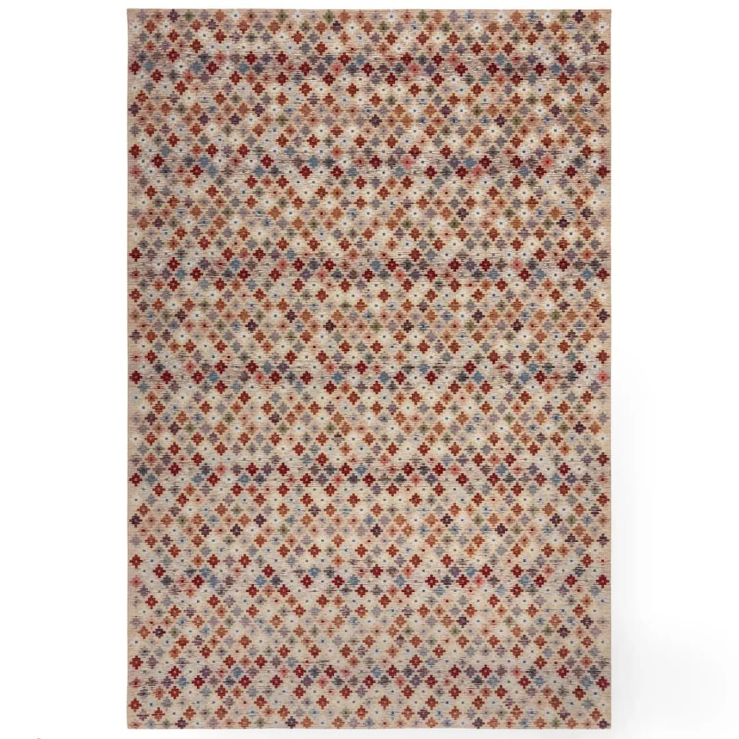 Coquet Webteppich 200 x 290 cm Rot-Bunt