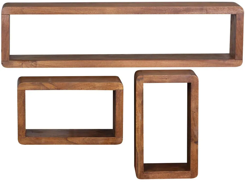 Wandregal 80 x 15 x 20 cm Braun