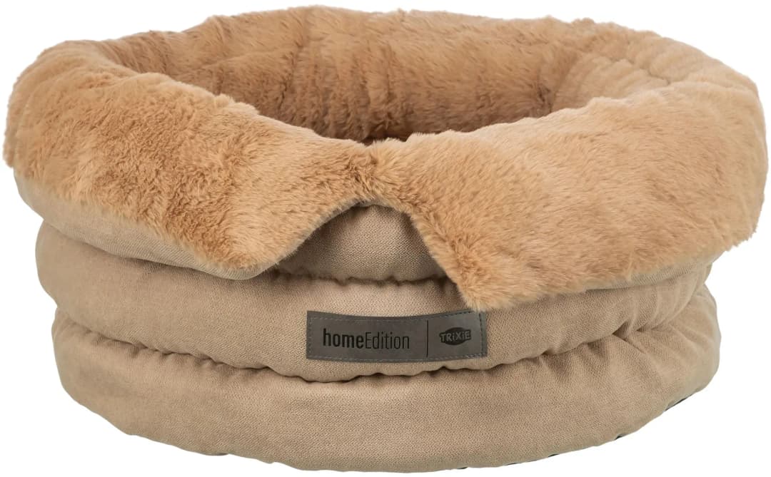 Hundebett Liano Soft ø 45 cm sand/braun