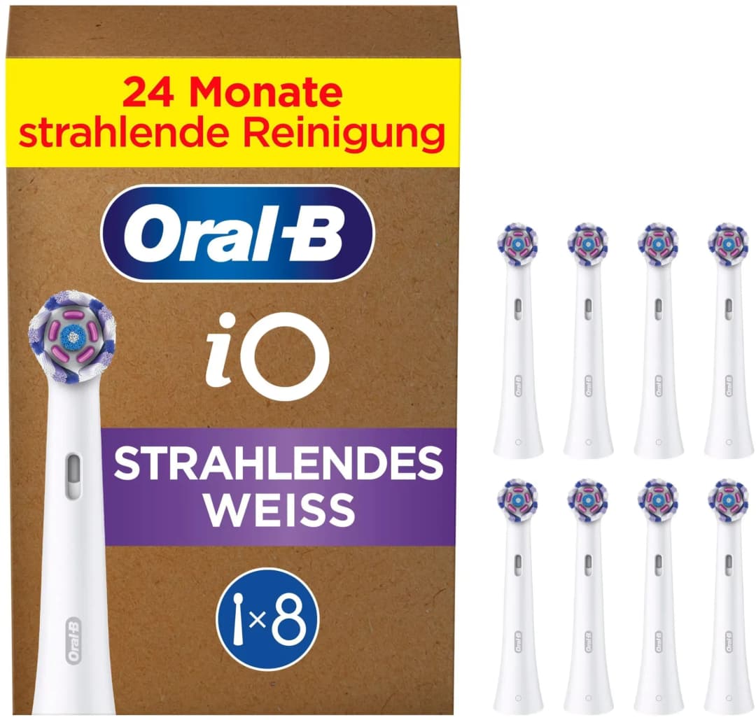 iO Ultimative Reinigung Aufsteckbürste weiß 8 St.