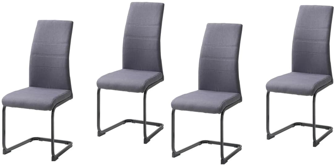 Schwingstuhl SallyP Polyester grau 4 Stk.