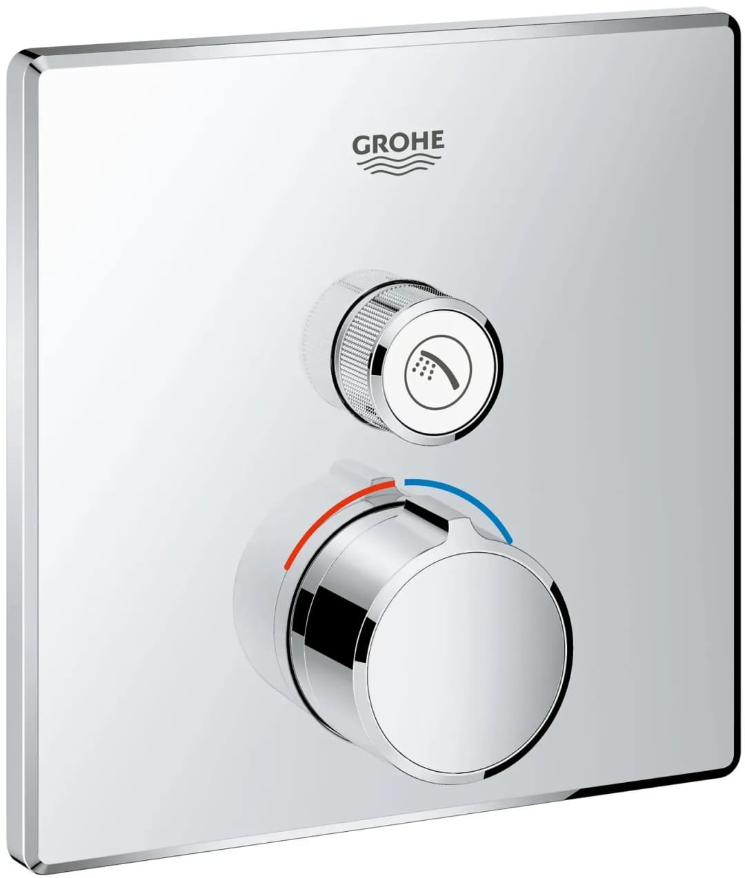 SmartControl Unterputzmischer Duschthermostat eckig für 1 Verbraucher Chrom 29147000