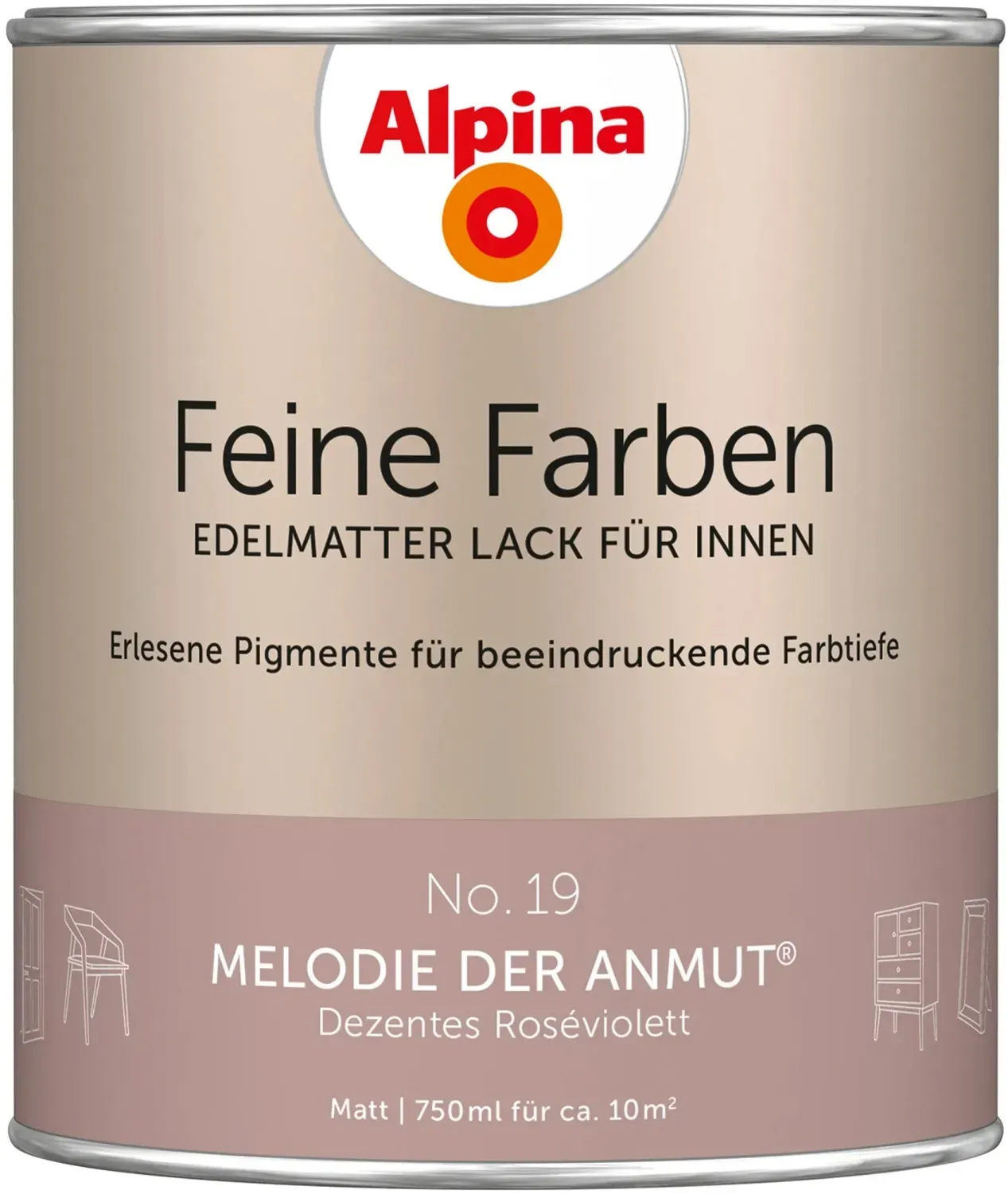 Feine Farben Lack 750 ml No. 19 melodie der anmut