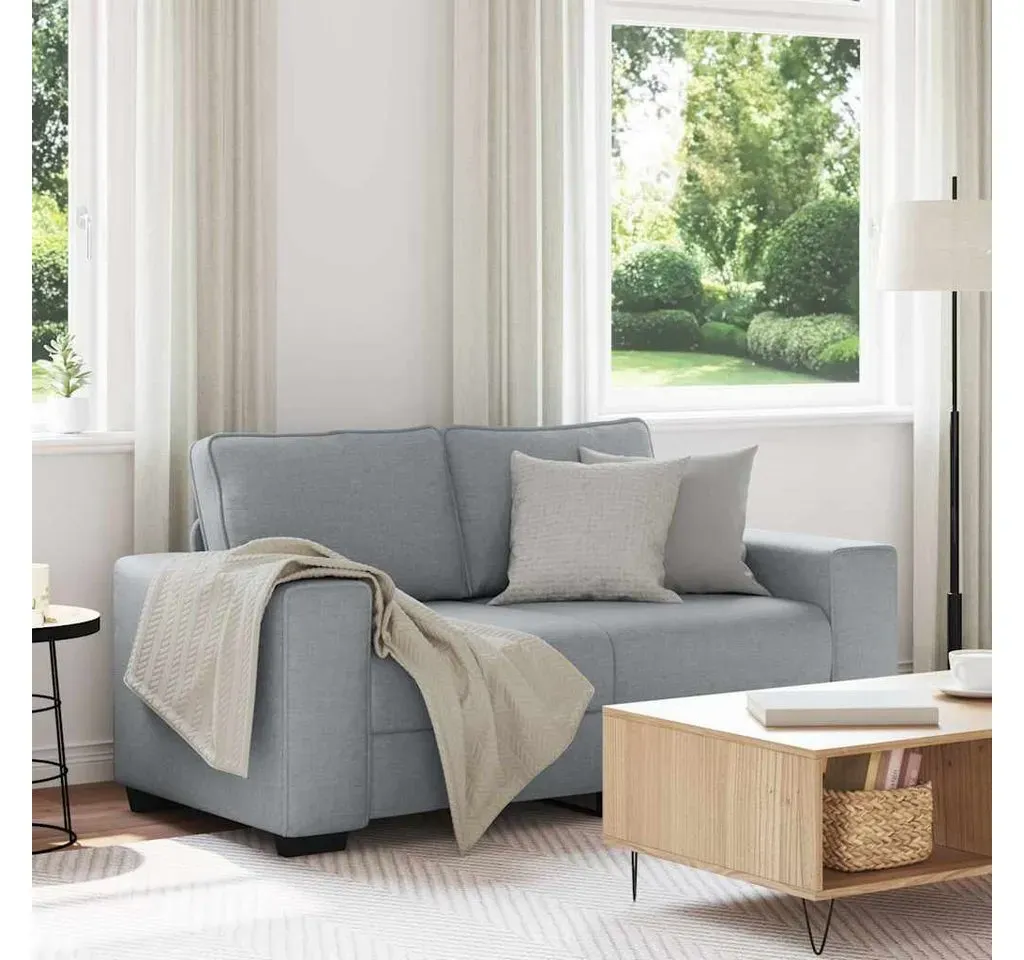 Couch Polyester 2-Sitzer Hellgrau