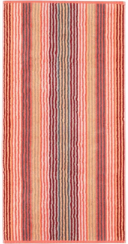 Unique Streifen 944 Handtuch 50 x 100 cm koralle