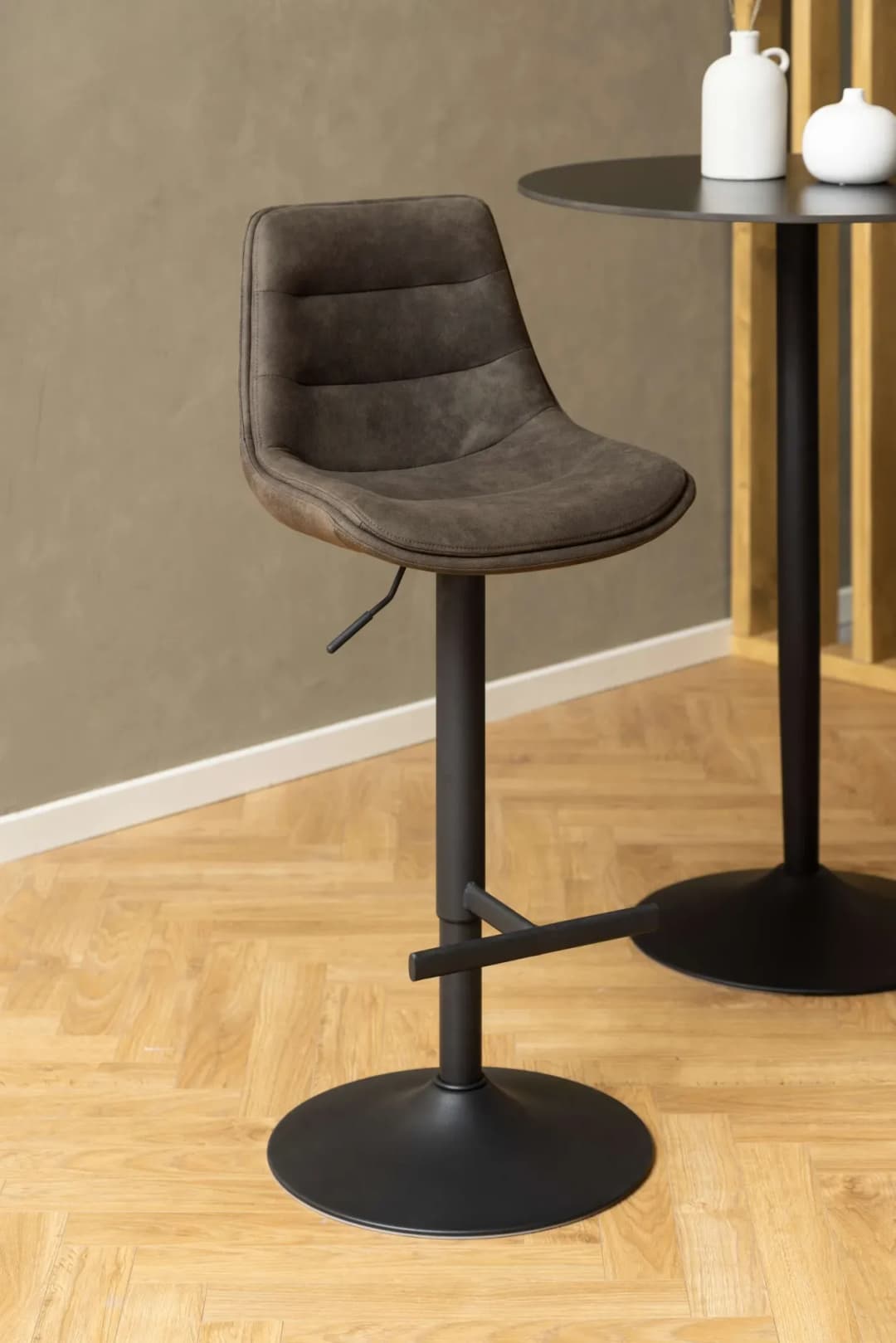 Adisa Barhocker Stoff grau 2er Set