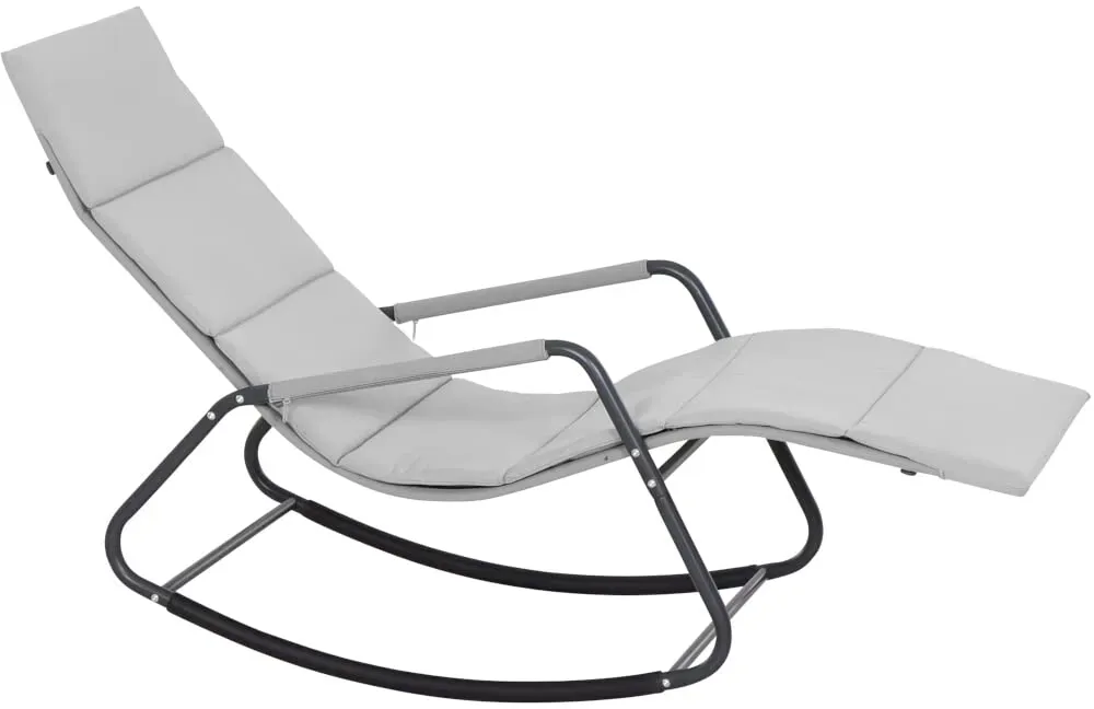 Aliano Schaukelliege 143 x 57 x 84 cm Anthrazit matt/Hellgrau