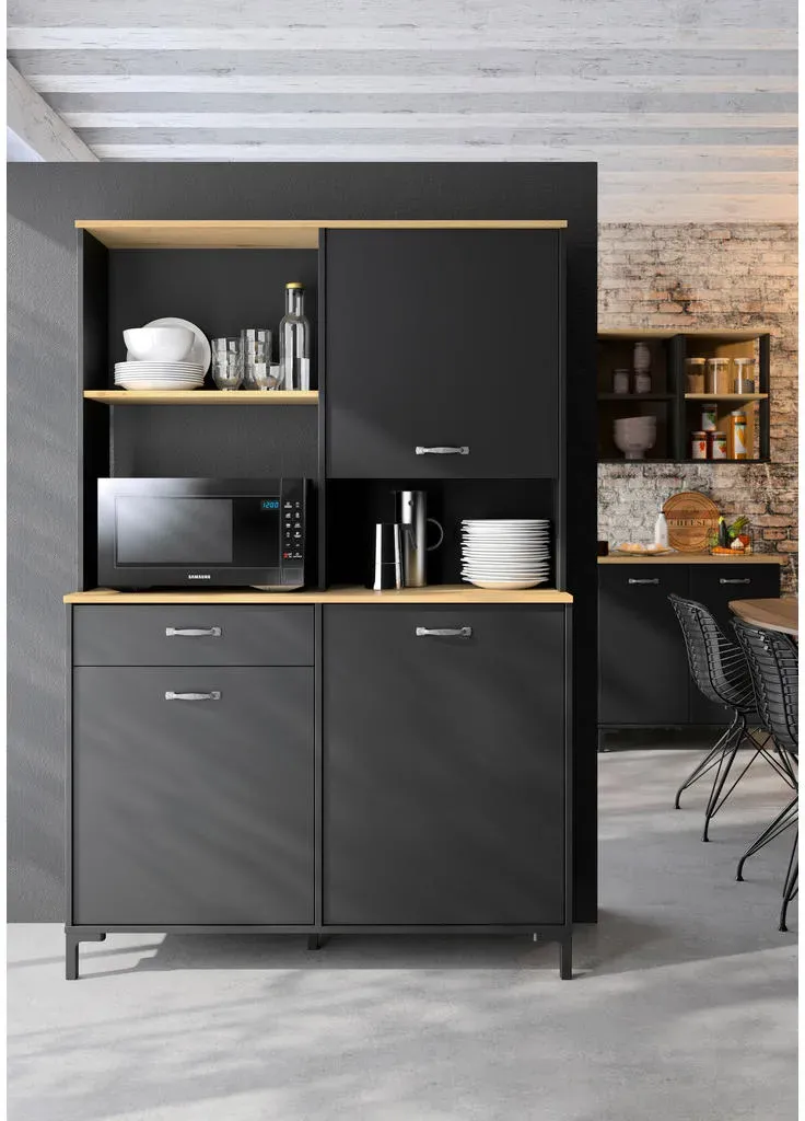 Buffet GAMI MANCHESTER 119 x 41 x 180 cm SCHWARZ