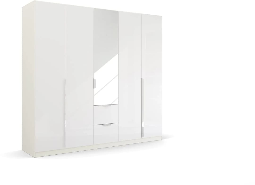 Drehtürenschrank Glamour by Quadra Spin 226 x 210 x 54 cm Hochglanz Weiß