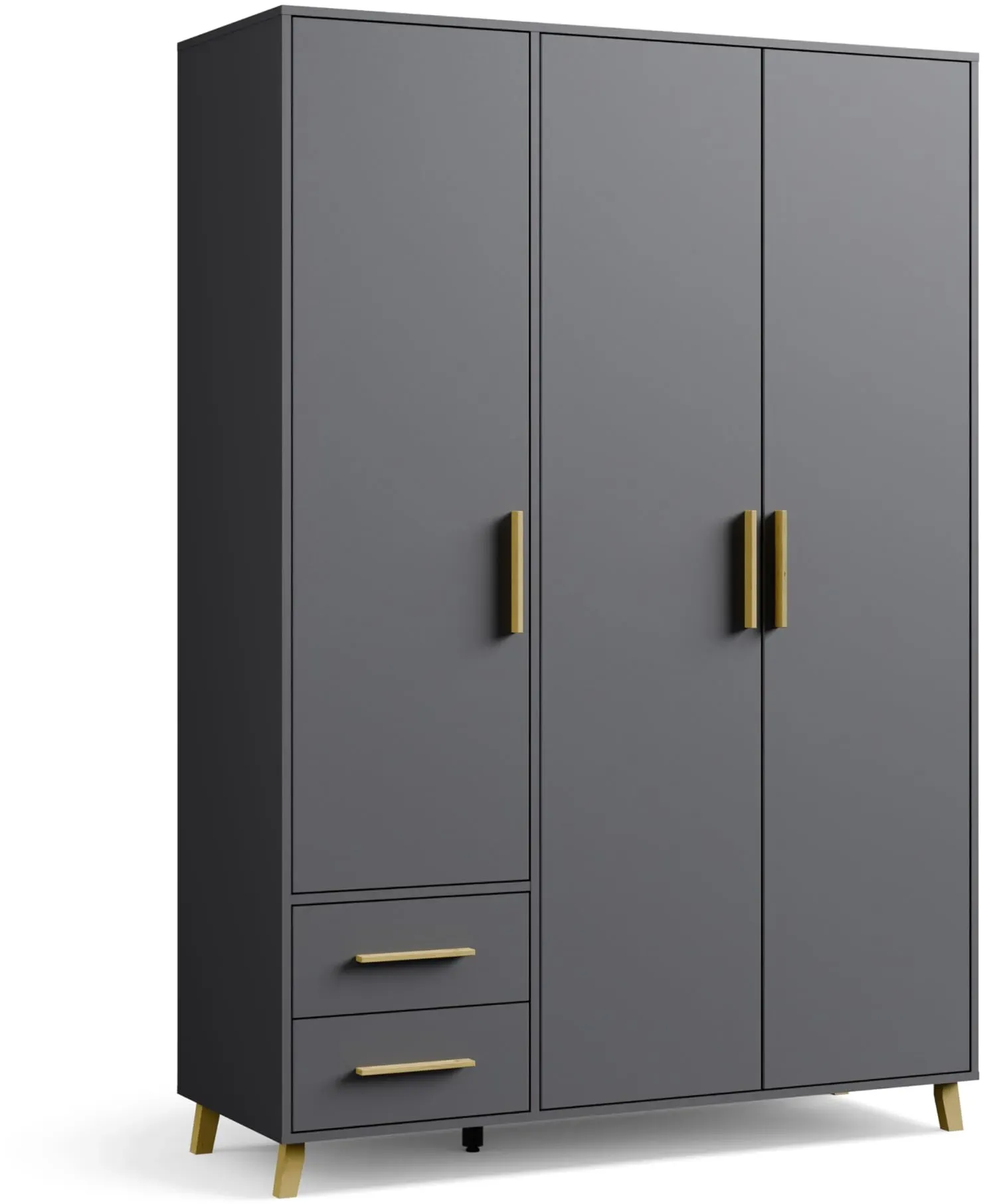 Drehtürenschrank Shinjo 53 x 203 x 140 cm Grau