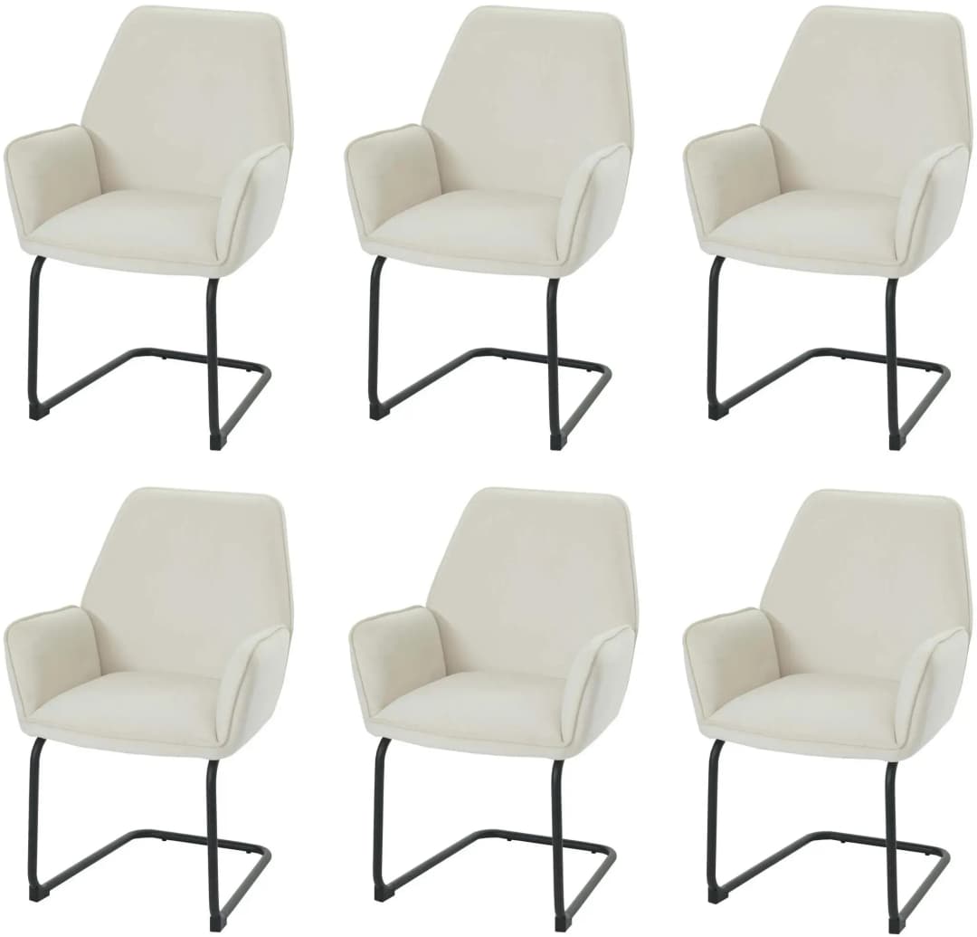 Freischwinger G67 Polyester creme-beige 6er Set