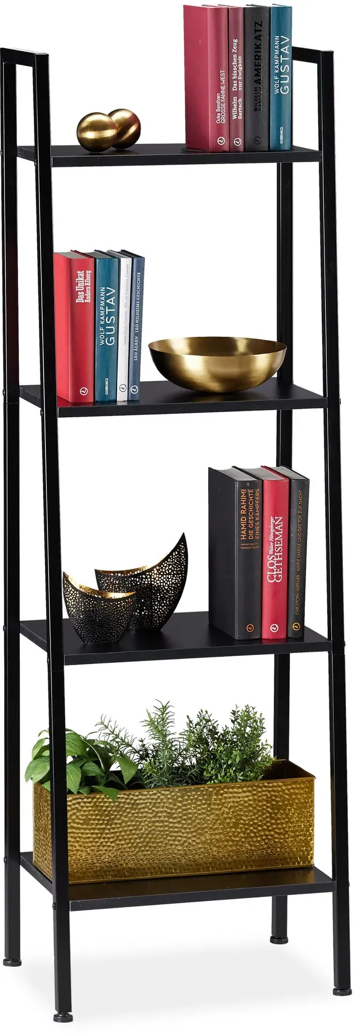 Standregal 136 x 44 x 31,5 cm Schwarz