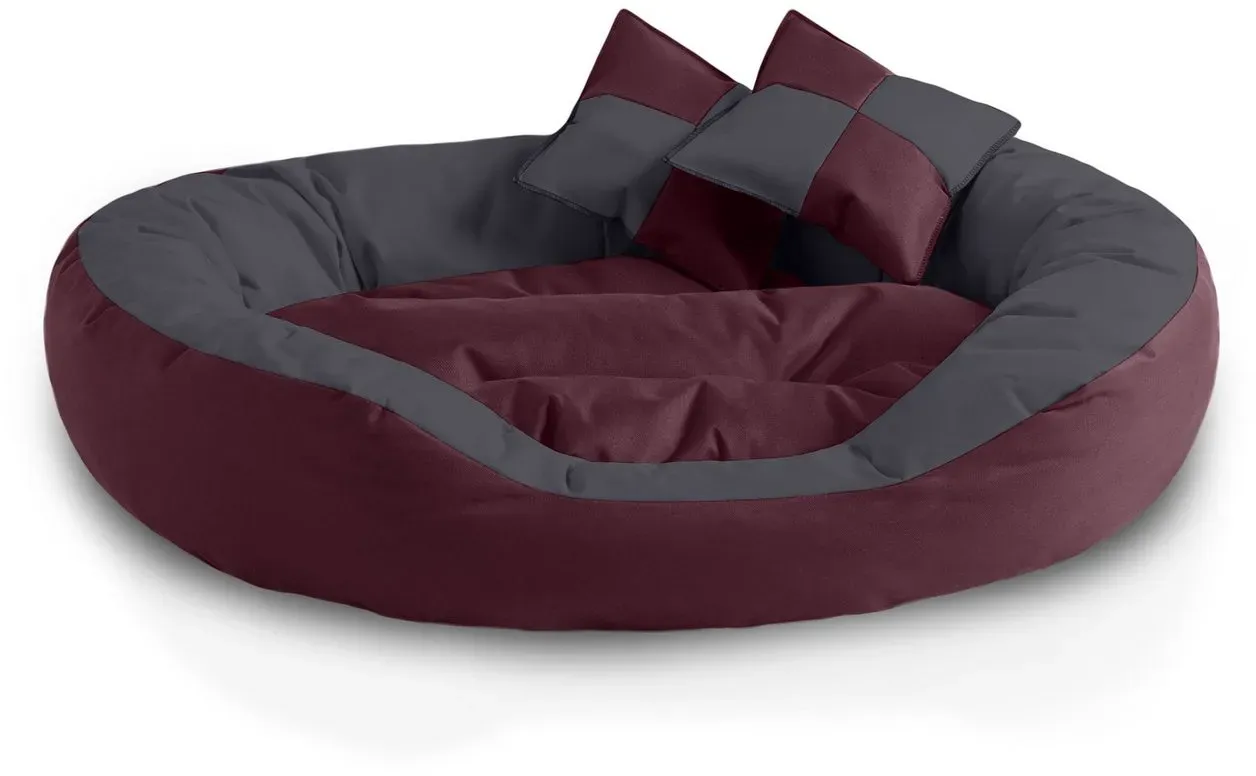 Hundekissen SABA 85 x 70 cm grau/rot