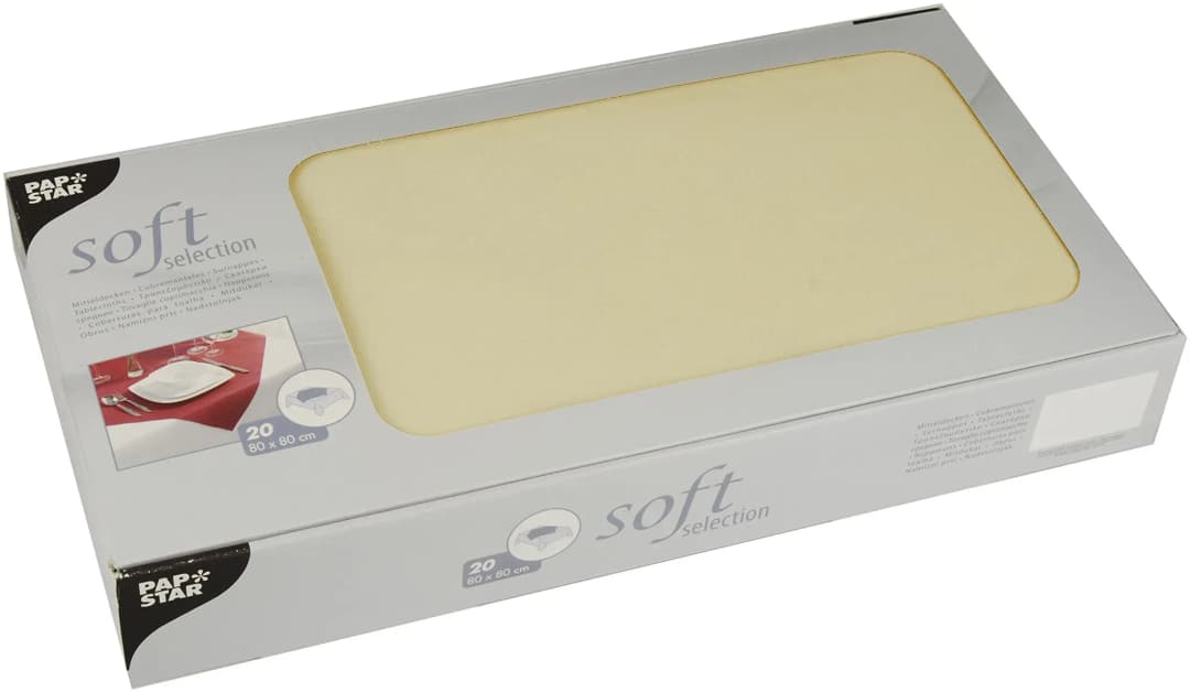 Vlies Mitteldecke 80 x 80 cm Creme