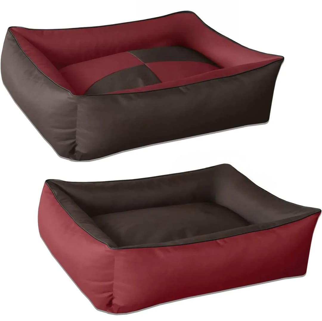 Hundesofa MAX Quattro 150 x 110 cm braun-rot
