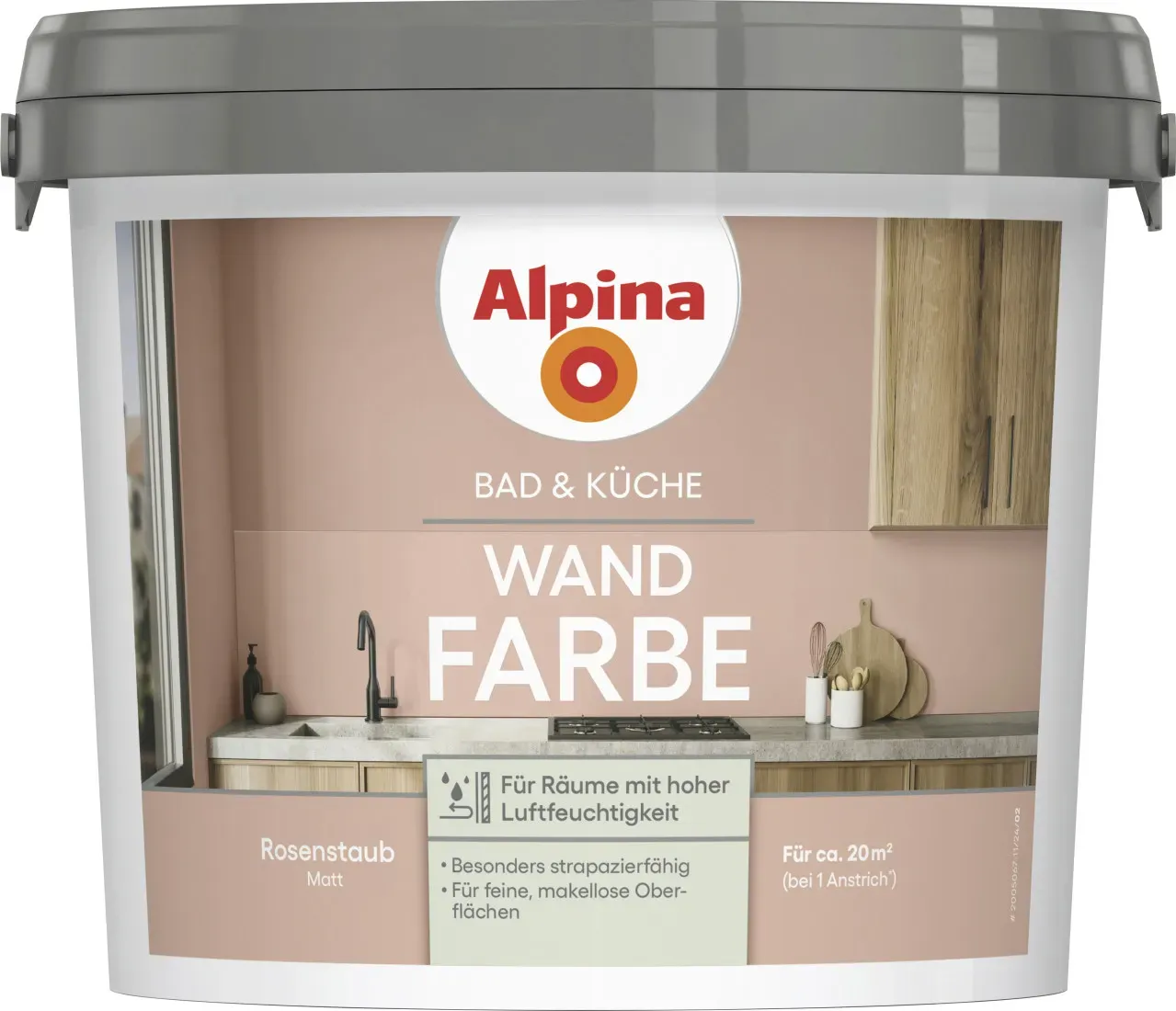 Wandfarbe Rosenstaub 2,5 l