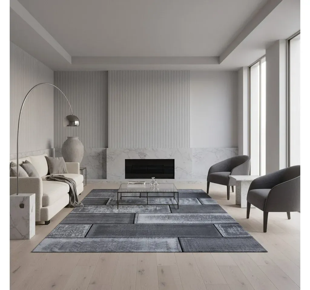 INN Designer-Teppich 160 x 230 cm Schwarz