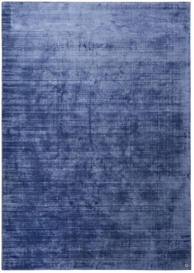 Shine uni Kurzflorteppich 140 x 200 cm navy