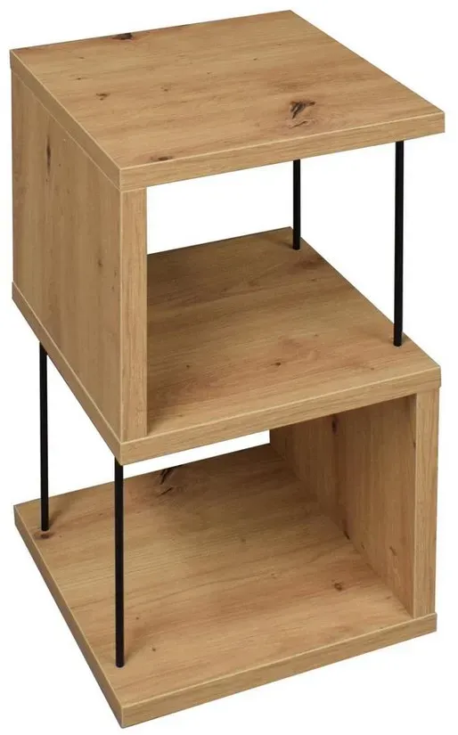 Standregal 33 x 33 x 65 cm Asteiche Dekor