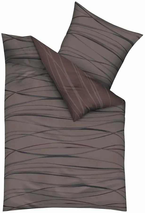 Motion Mako-Satin braun 135 x 200 cm + 80 x 80 cm