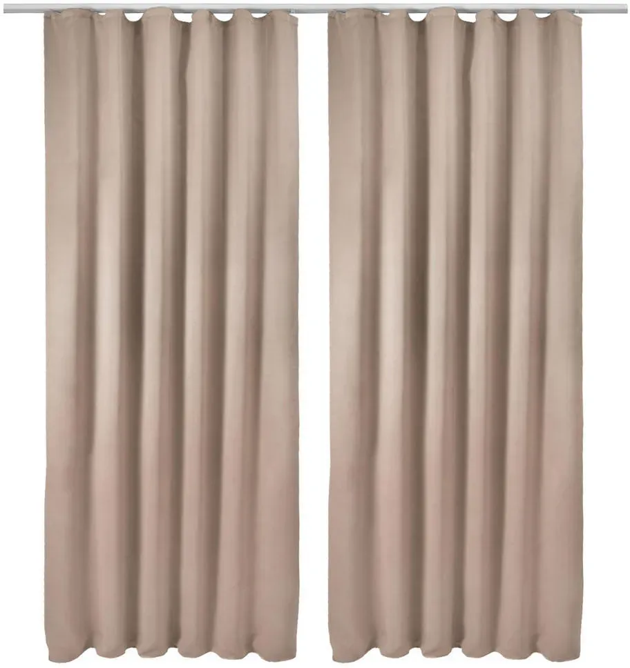 Amelie BK Kräuselband 140 x 245 cm Beige 2 St.