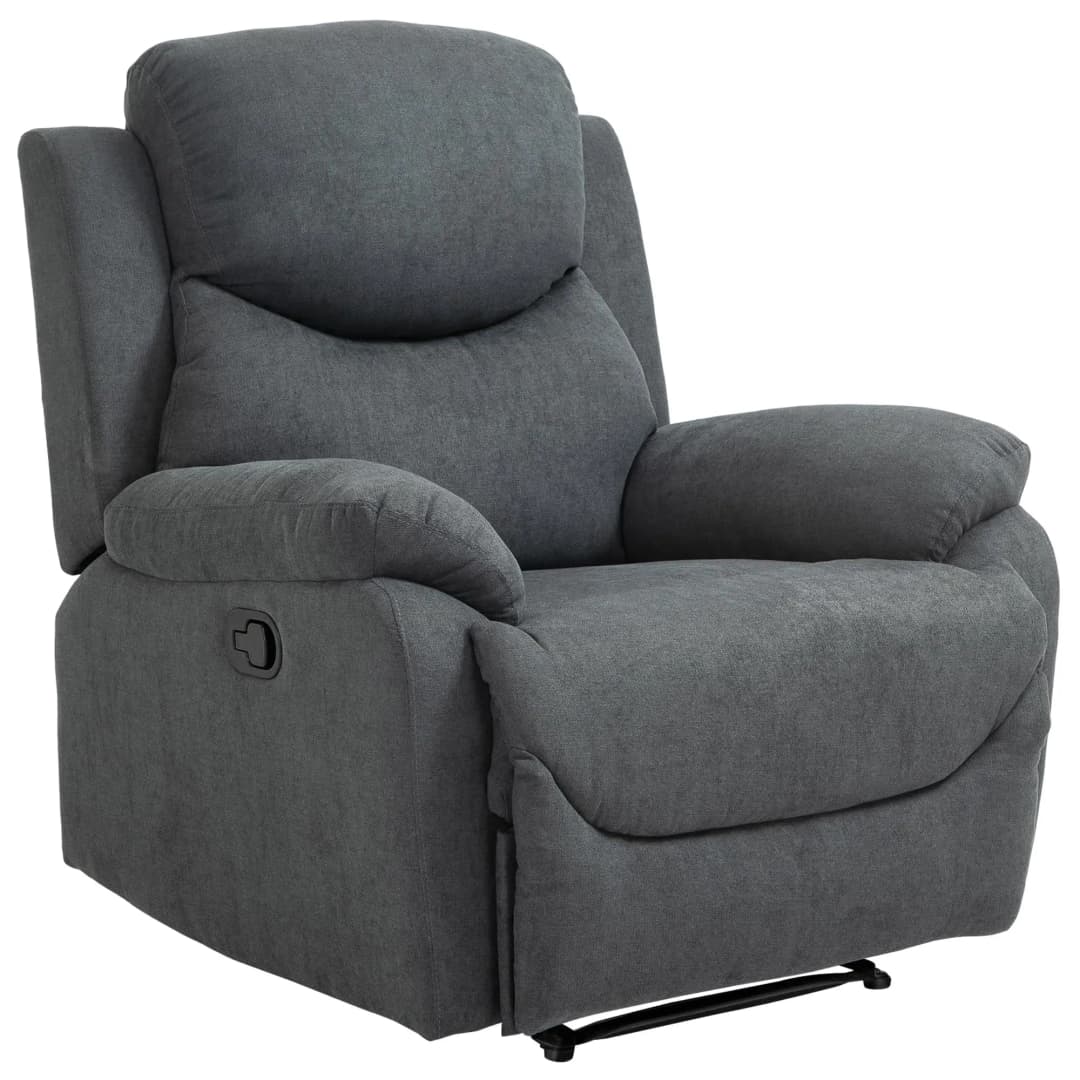 Relaxsessel Leinen 93 x 102 x 88 cm Dunkelgrau mit Kissen
