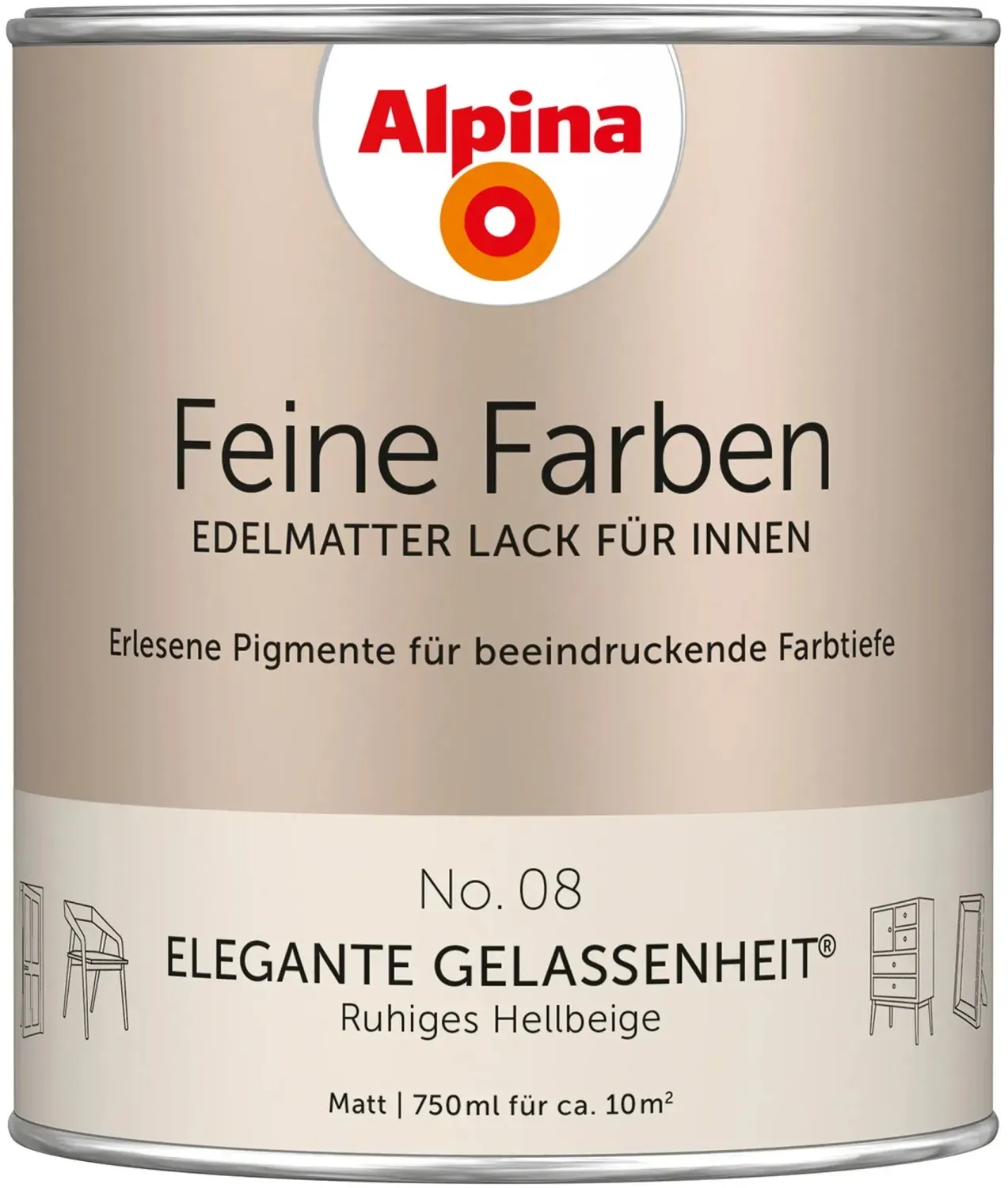 Feine Farben Lack 750 ml No. 08 elegante gelassenheit