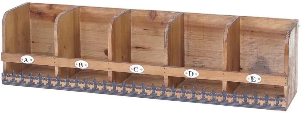 Wandregal 71 x 18 x 16 cm Braun