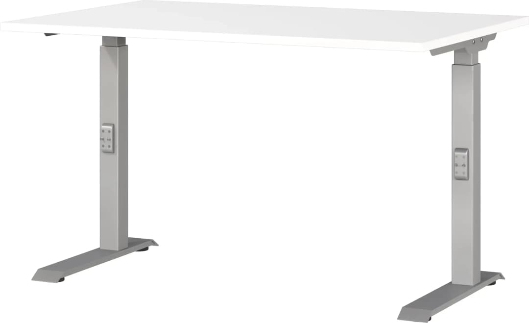 Schreibtisch Downey weiß / Silber
