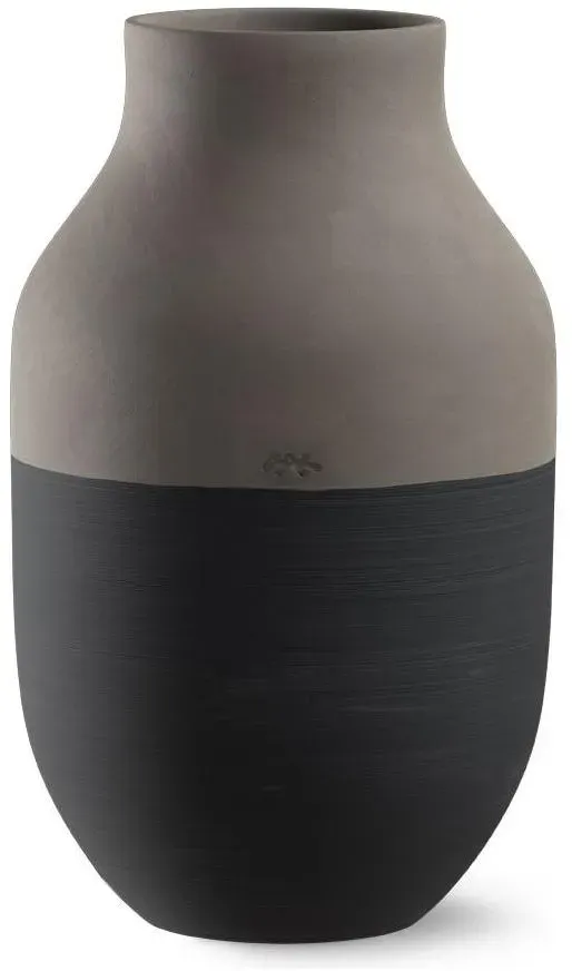Vase, 31 cm, anthrazitfarbig
