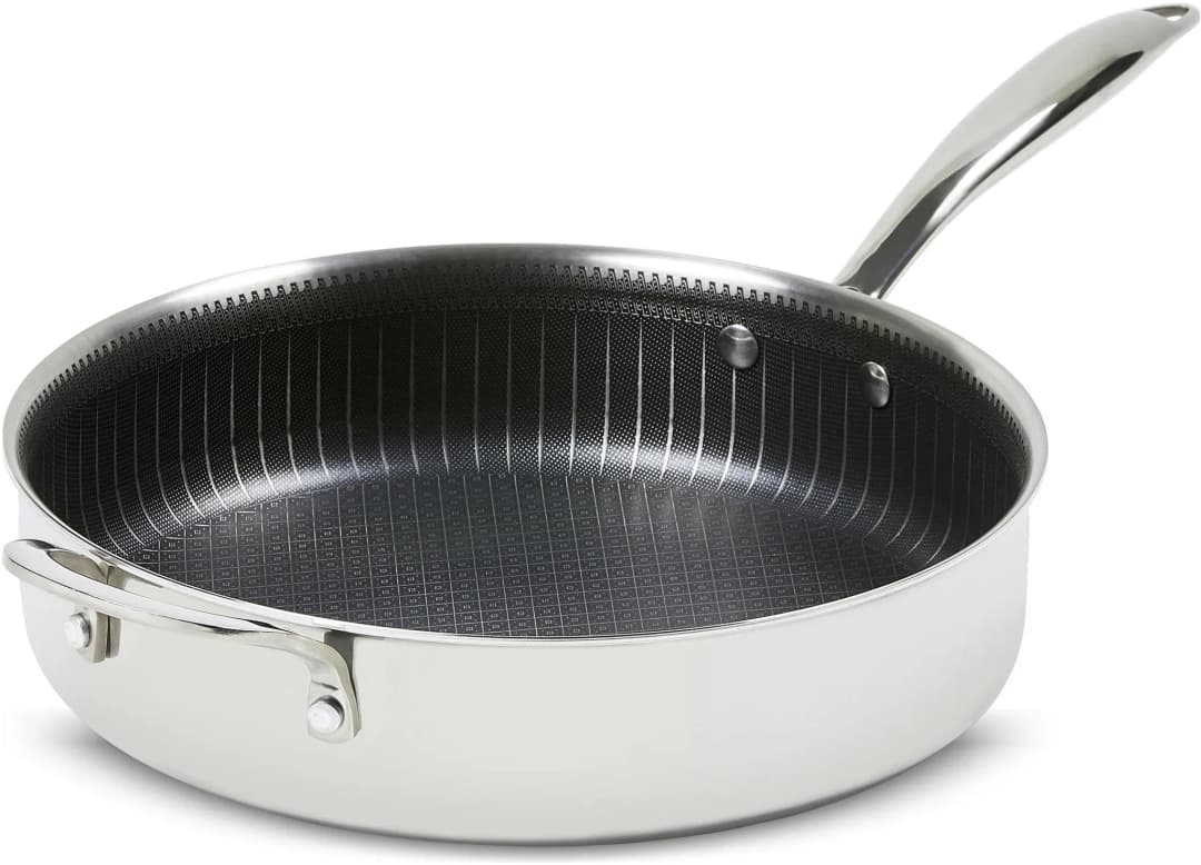 Titan Pan Bratpfannen 28 cm mit Deckel, Edelstahlmatrix und Diamantveredelter