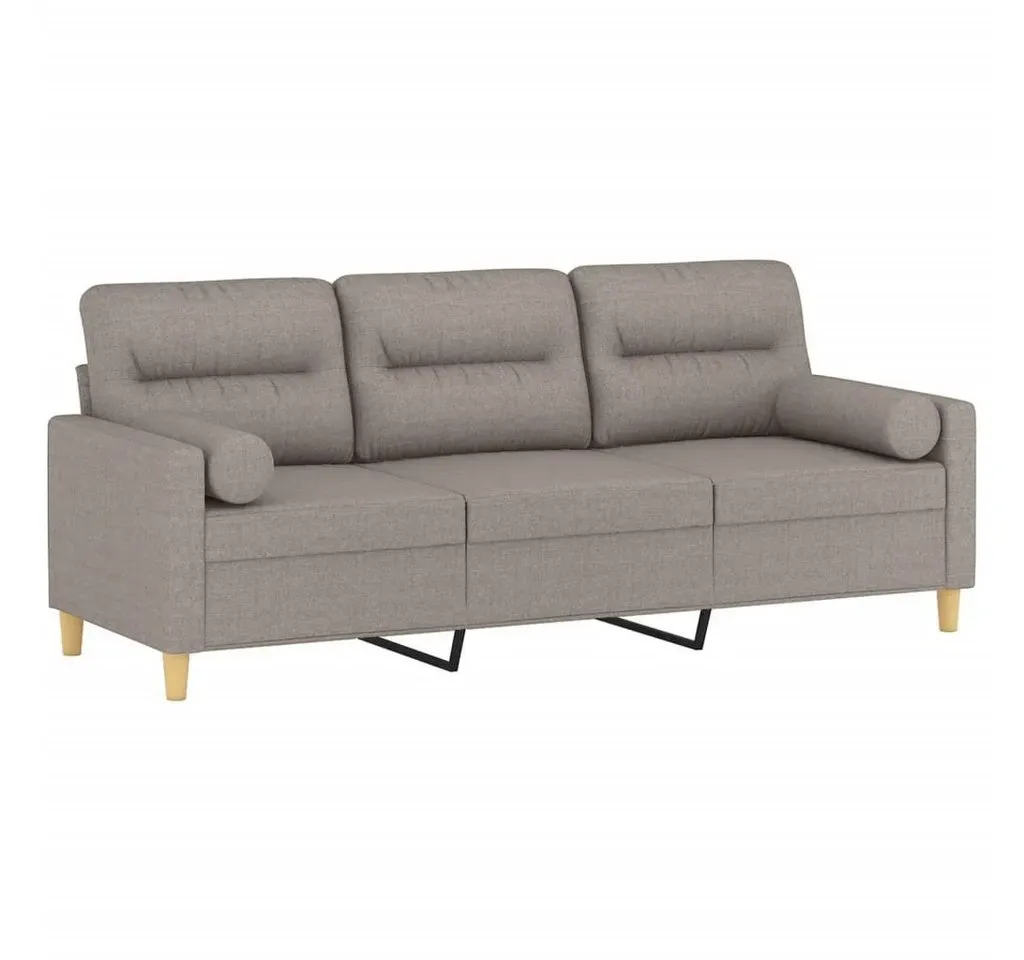 Couch Polyester 3-Sitzer Schwarz